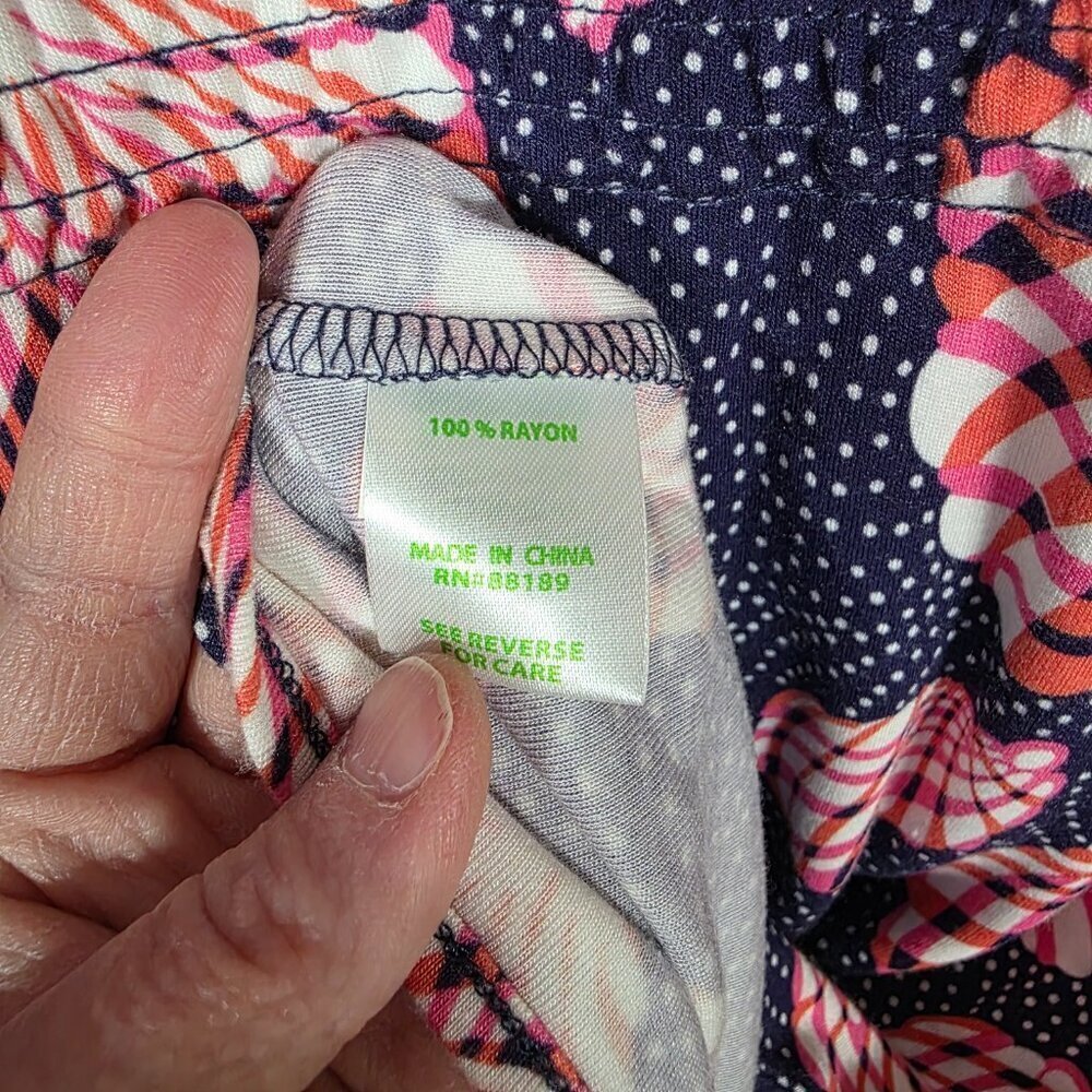 Lilly Pulitzer Sea Shell Print 3/4 Sleeve Midi Dress Size Large - Picture 5 of 7